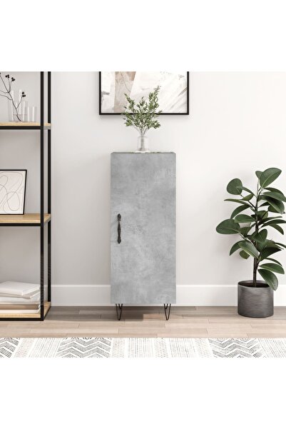 Concept Servantă, gri beton, 34,5x34x90 cm, lemn compozit