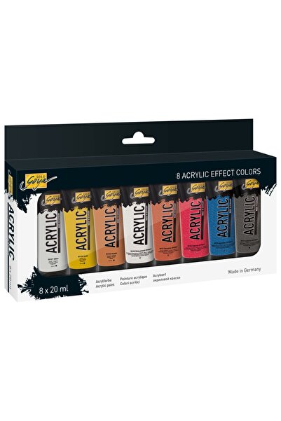 Kreul Vopsea acrilică Solo Goya Effect Colors, set de 8 bucăți x 20 ml