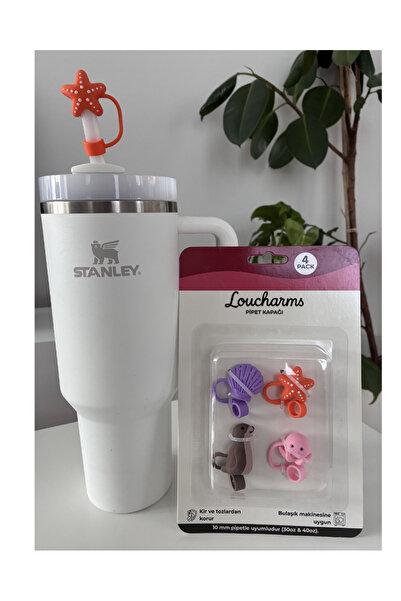 LouCharms Stnly Quencher Uyumlu Pipet Kapağı Deniz Seti