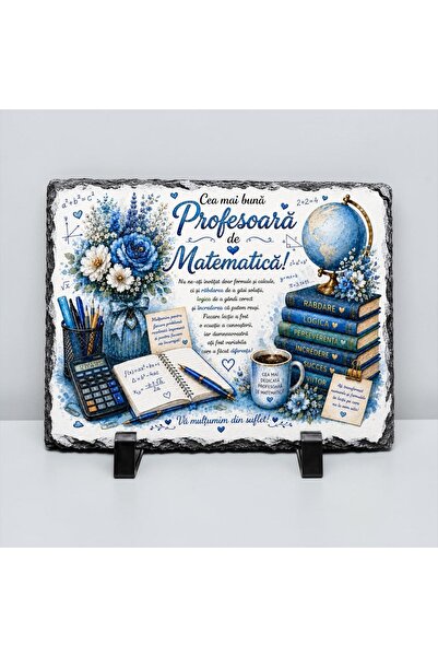hiperborea Placă ardezie – Cadou pentru Cea Mai Bună Profesoară Matematică