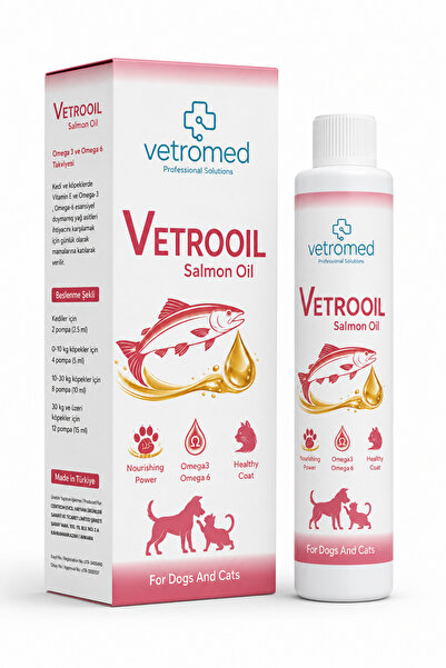 vetromed professional solutions Vetrooil Salmon Oil Omega 3 & 6 Kedi ve Köpek...