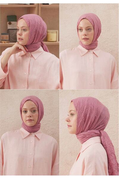 Freshscarfs Soft Pembe Vual Crash Şal