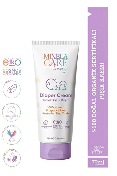 Minela Care 100% Doğal Bebek Pişik Kremi 75 ml Organik Sertifikalı