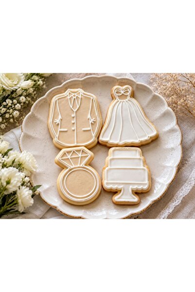 CESTOPİENO Wedding Set 7 cm - 8 cm Dough Sculpting Cookie/Ceramic/Polymer Mix...