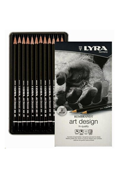 LYRA مجموعة أقلام رصاص احترافية متدرجة من Art Design، صندوق معدني مكون من 12 ...