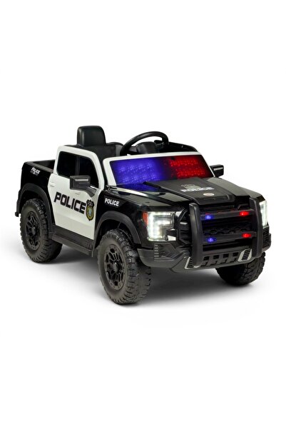 ALBADER سيارة شرطة كهربائية للأطفال فورد F150 تعمل ببطارية 12 فولت مع جهاز تح...