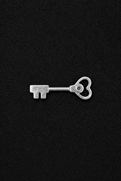 ömay takı antik anahtar 316l cerrahi çelik kdüz bar piercing