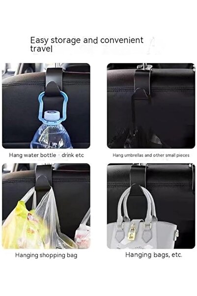 Arabest 4-Pack Car Seat Headrest Hook, Universal Hanger for Handbag Purse Coa...