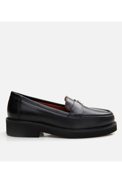 Hotiç Kadın Deri Siyah Loafer