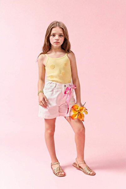 DeFacto Mom Fit gabardin šortsevi za devojčice H5884A826HS