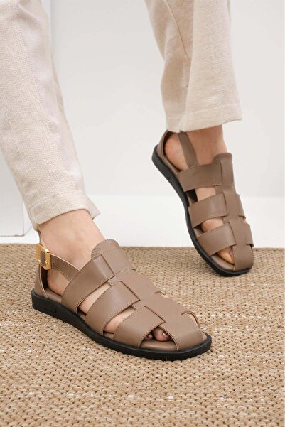 Mio Gusto Γυναικεία Σανδάλια Allison Mink Color Flat