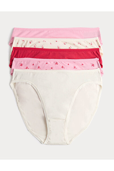 Marks & Spencer 5'li Cotton Lycra® High Leg Külot Seti