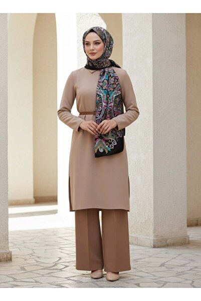 Vissona 100% İpek Etro Desenli Siyah - Mürdüm Renkli 92x210 Şal