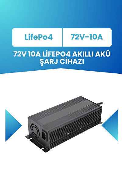 ELECTROLL 72V LiFePO₄ Batarya İçin 87.6V 10A Uzun Ömürlü Akıllı Şarj Aleti