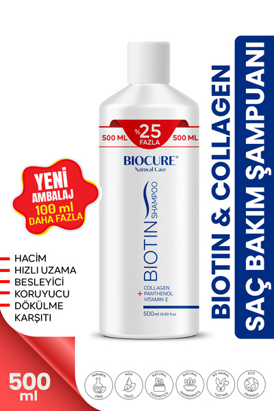 Biocure Biotin & Collagen + Vitamin E Complex, Care Shampoo for Damaged, Weak...