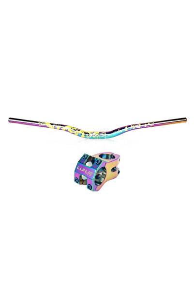 lunje Rainbow Sarı Alüminyum 780mm Bisiklet Gidon Boğaz Seti
