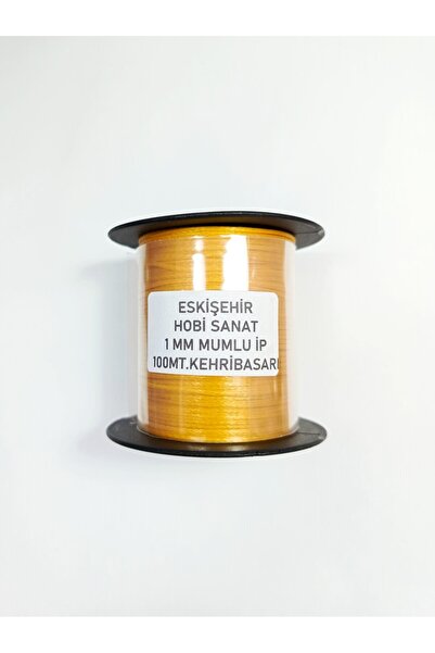 Eskişehir hobi sanat Κεχριμπαρένιο κίτρινο χρώμα 1,0 χιλ. 100 μέτρα κερωμένο ...