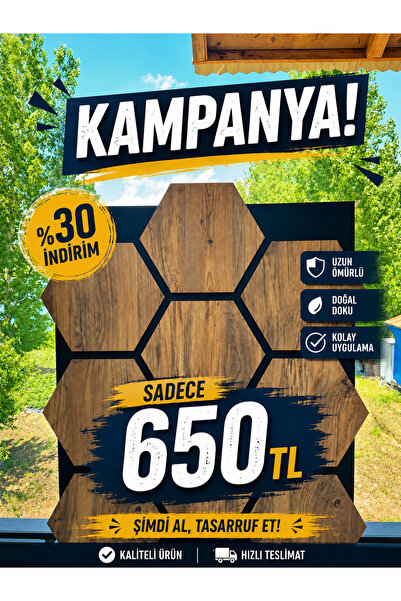 Monolith Petek Akustik Panel Duvar Kaplama Paneli Mdf 60x70 cm