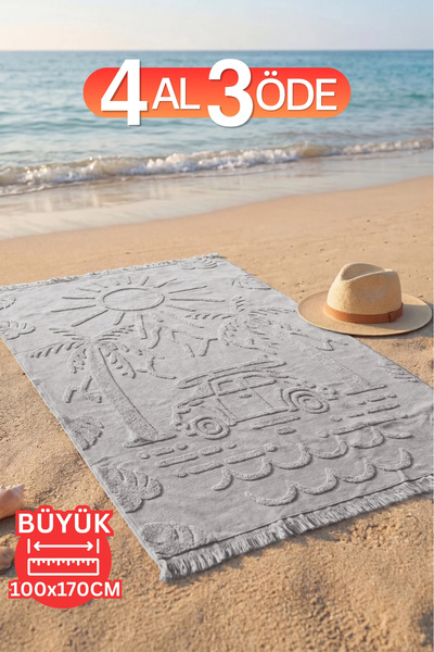 DNZGÜLCAN %100 Pamuk Plaj Havlusu | Havuz, Hamam, Banyo Havlusu | Ekstra Yumu...