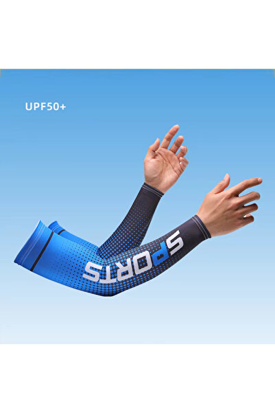 Choice1 dark blue Sport Ice Arm Sleeves for Men Cycling UV Solar Cuff Breatha...