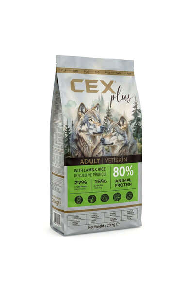 CEX Yetişkin Köpek Kuru Maması Kuzu Etli & Pirinçli Plus Mama 20 KG