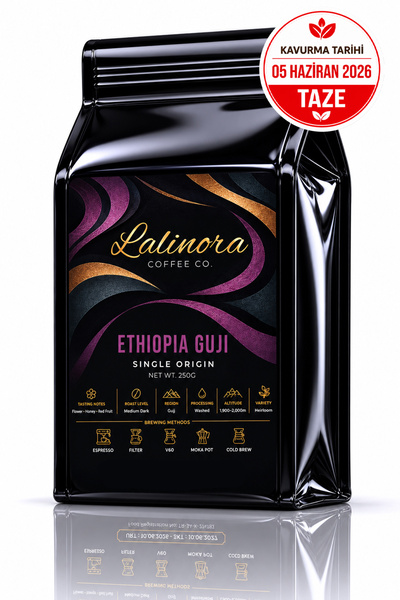 Lalinora Coffee Co إيثوبا غوجي جي 1 قهوة إسبريسو وقهوة مفلترة 100% أرابيكا أح...