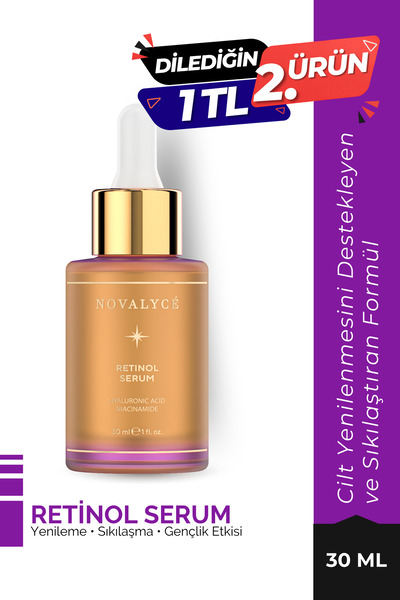 Novalyce Retinol Serum – Yaşlanma Karşıtı, Kırışıklık Azaltıcı Yüz Bakım Seru...