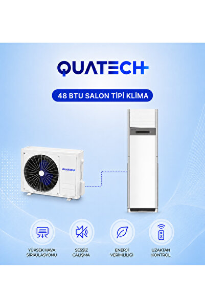 QUATECH 48.000 Btu/h A++ Enerji Sınıfı R32 Salon Tipi Inverter Klima Trifaze ...