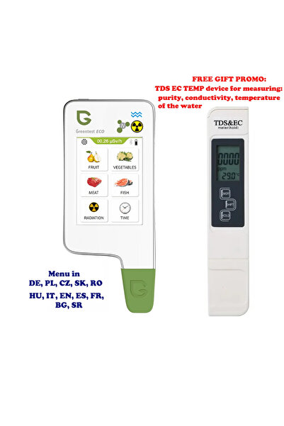 Greentest Set testere digitale 4F, masurare nitrati din fructe, legume, carne...