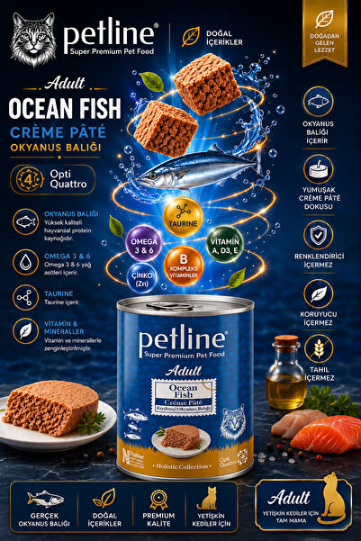Petline Gold Opti Quattro Nutrition™ Adult Ocean Fish Crème Pâté Okyanus Balı...