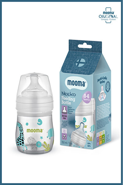 MOOMA Neeko Doğal Tepkili Antikolik PP Animals Desenli Biberon 150 ml (0–6 Ay...