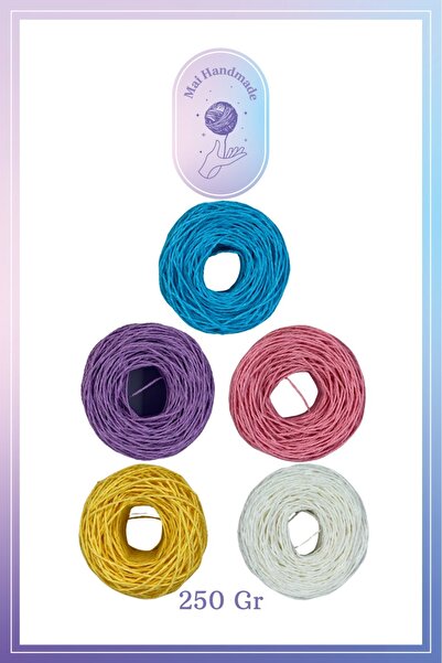 Mai Handmade Kağıt ip Örgü İpi 5'li set