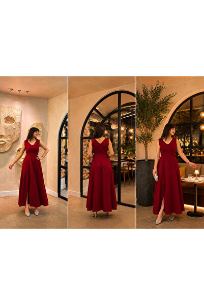 Butik STOLA BORDO ELBİSE