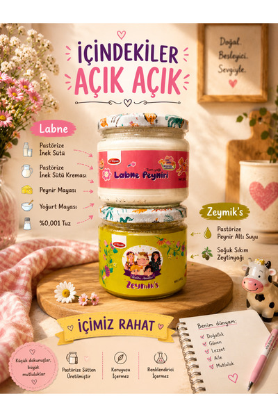 ÜRETEN ANNELER Labne Peyniri , Tuzsuz Zeytinyağlı Lor Peynir(Zeymik’s)
