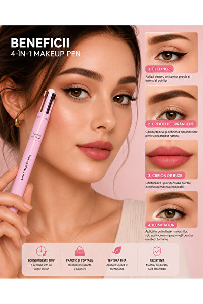OEM Creion de machiaj 4 în 1 — creion de ochi, creion de sprâncene, creion de buze, iluminator