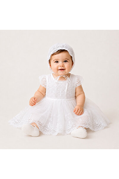 nannie Rochie alba Lusi fata - 18-24 luni
