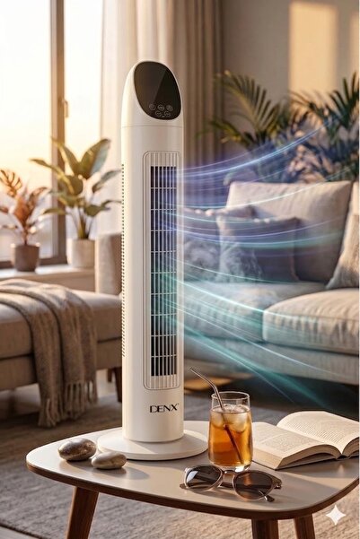 Primo Plus مروحة برجية DENX DX2619 بثلاث سرعات، ودوران وريموت للتحكم 40 واط ا...