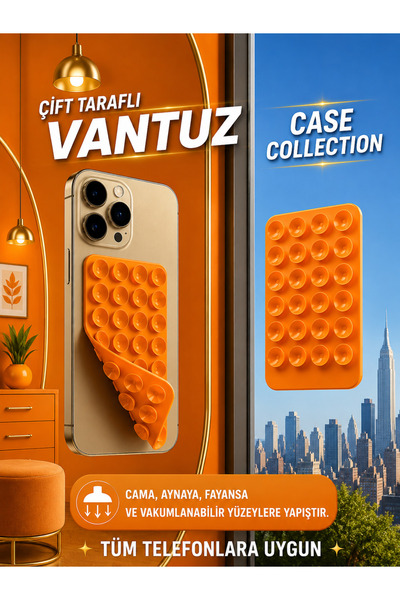 Case collection Slikon Çift Taraflı Vantuz Telefon Tutucu Vakum,Cama Yapışan ...
