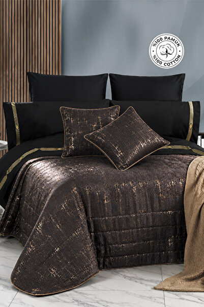 Evlen Home Collection طقم مهر مزدوج - مفرش سرير بغطاء لحاف قطن 100% (11 قطعة)...