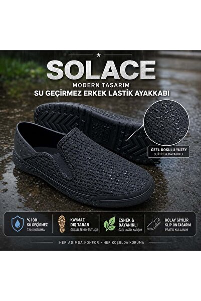 ÇİĞDEM KUNDURA Solace Modern Tasarım Erkek Lastik Bahçe Ayakkabısı