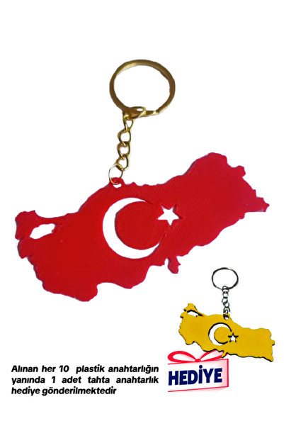 Matrak Şeyler Türk Bayrağı Tasarımlı Kırmızı Ay Yıldızlı Türkiye Haritası Ana...