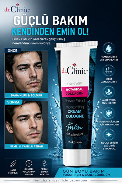 Dr. Clinic Erkek Krem Kolonya Kolajenli 75 Ml