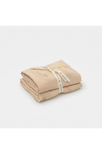 Moonboon Organic Muslins in Soft Texture – 100% GOTS-Certified Cotton Baby Mu...