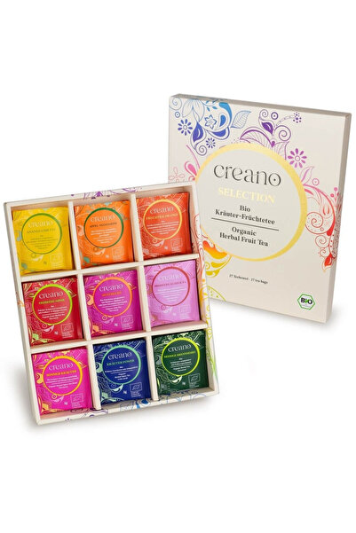 Creano Set cadou cu ceai de fructe și plante, 27 pliculețe de ceai (9 sortime...