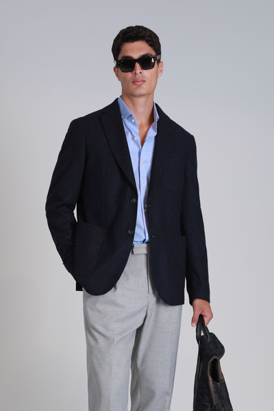 Lufian Dor Spor Erkek Blazer Ceket Slim Fit Lacivert