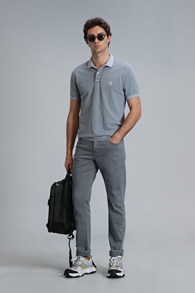 Lufian Pantaloni pentru bărbați Helt Sports cu 5 buzunare, slim fit, verde