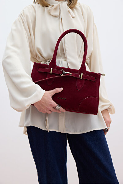 Manuka GRACE TASCHE AUS KUNSTWILDLEDER MIT GÜRTEL, ROT
