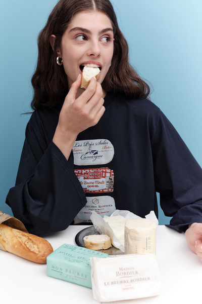 Manuka TRIUC CROP IMPRIMAT CU MANELE LUNGĂ BUTTER
