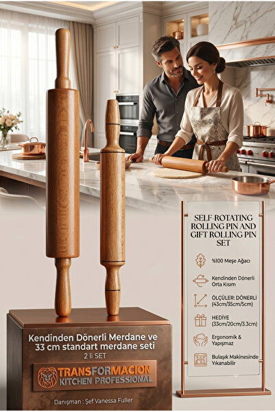 Transformacion Kendinden Dönerli Merdane 2 li SET Fabelle Design