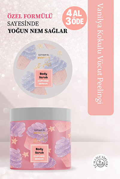 INNATIVE Eny Elif Nur Yel Cupcake Season Body Scrub Nemlendirici Vanilya Vücu...